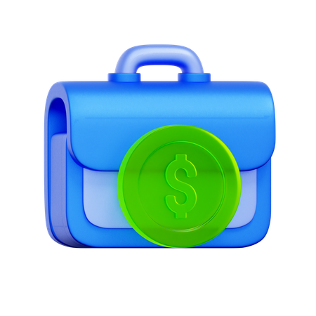Business Finance Briefcase  3D Icon