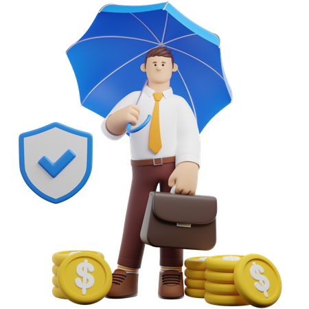 Business Financial Insurance  3D Icon