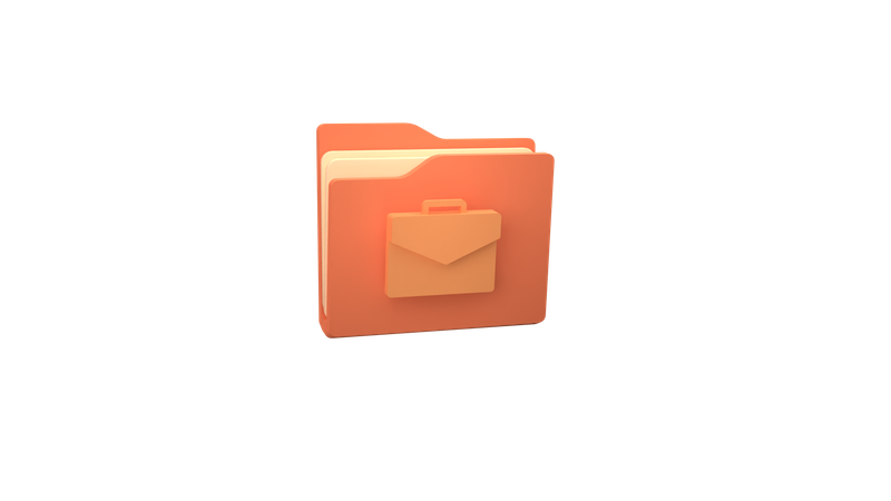 Business Folder  3D Illustration