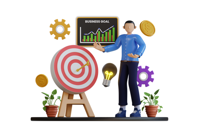 Business Goal  3D Icon