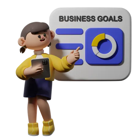 Business Goal  3D Illustration