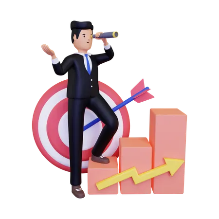 Business Goal  3D Illustration