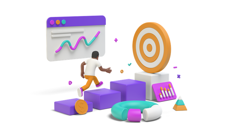 Business Goal  3D Illustration