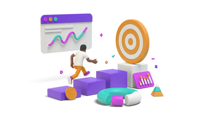 Business Goal  3D Illustration