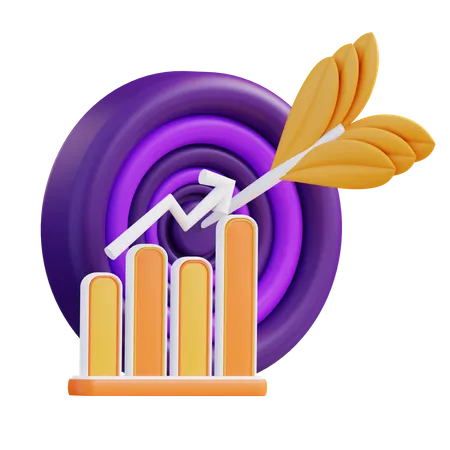 3 D Illustration Business Financial Targeting 3D Icon