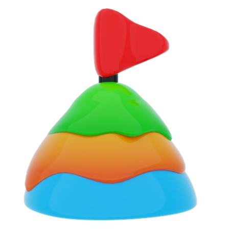 Business Goal Achievement  3D Icon