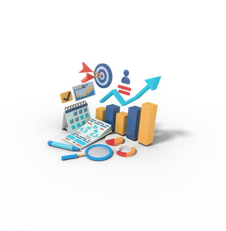 Business Growth  3D Illustration