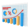 business growth analysis 3d illustration