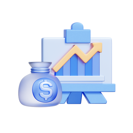 Business Growth Chart  3D Icon