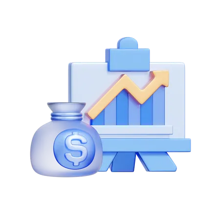 Business Growth Chart  3D Icon