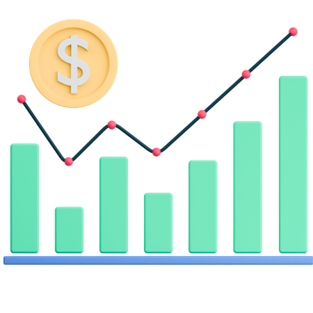 Business Growth Chart  3D Icon