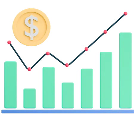 Business Growth Chart  3D Icon