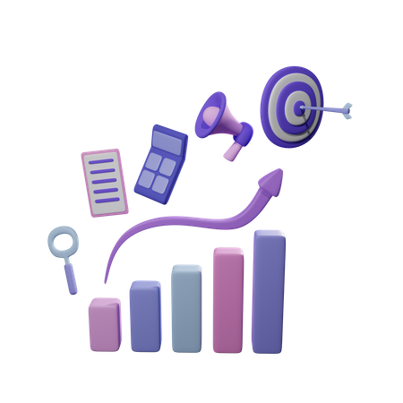 Business Growth Chart  3D Icon