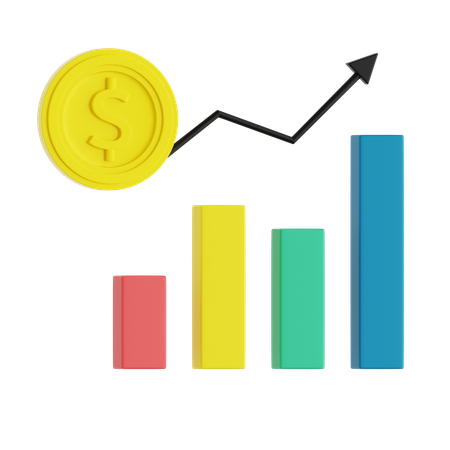 Business Growth Graph  3D Icon