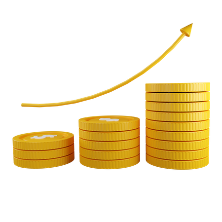 Business Growth Graph  3D Illustration