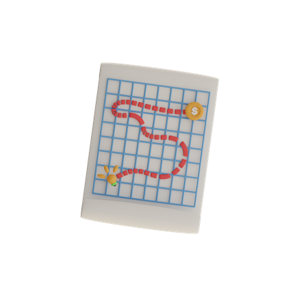 Business Growth Roadmap  3D Icon