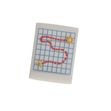 Business Growth Roadmap  3D Icon