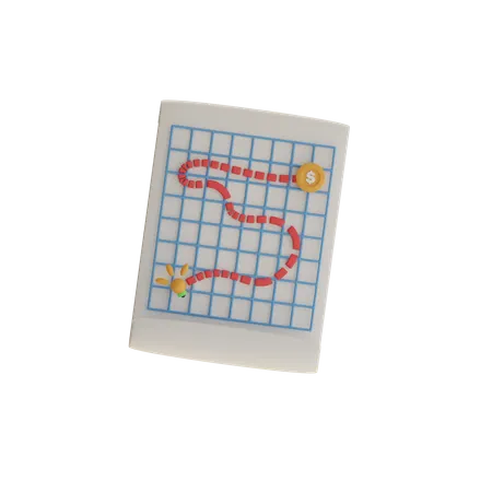 Business Growth Roadmap  3D Icon