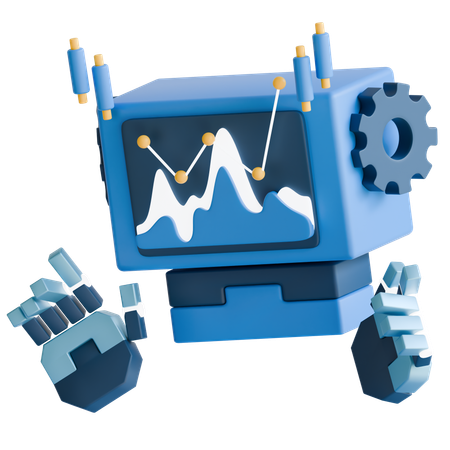 Business Guiding Robot  3D Icon