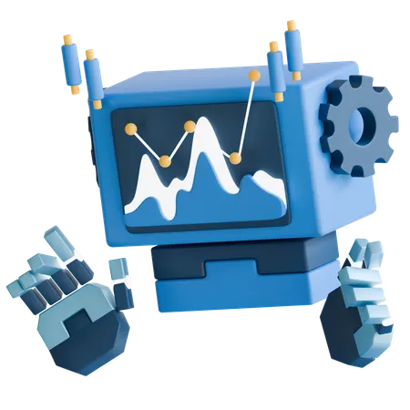 Business Guiding Robot  3D Icon