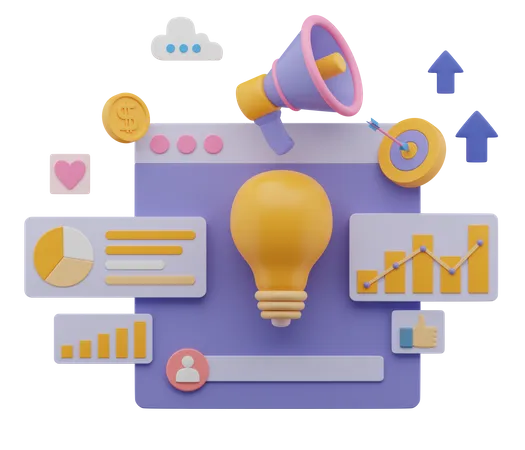 Business Idea  3D Illustration