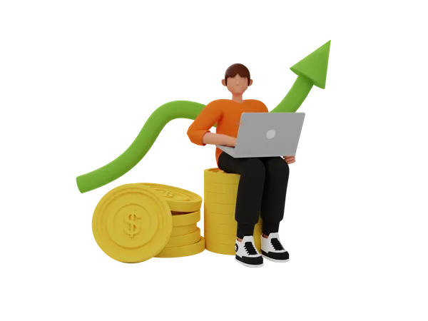 Business investment  3D Illustration