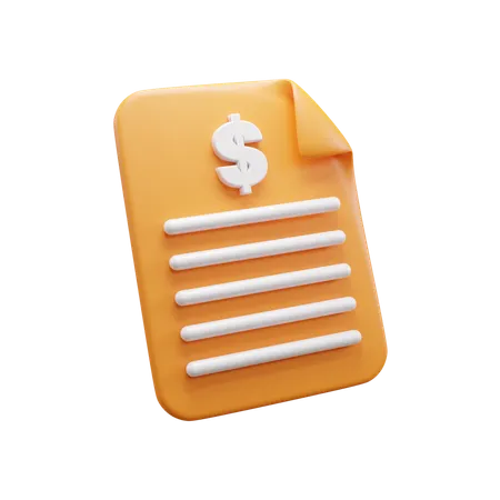 Business Investment Document  3D Icon