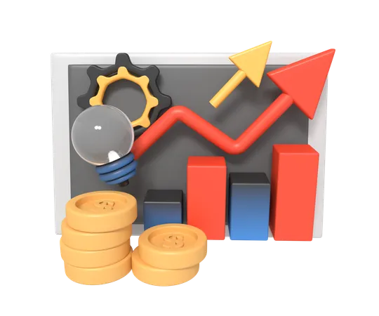 Business investment growth  3D Icon