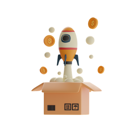 Business Launch  3D Icon