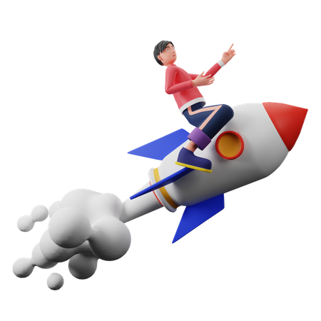 Business Launch  3D Illustration