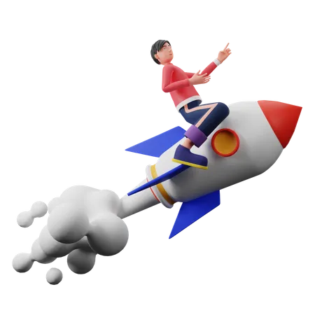 Business Launch  3D Illustration