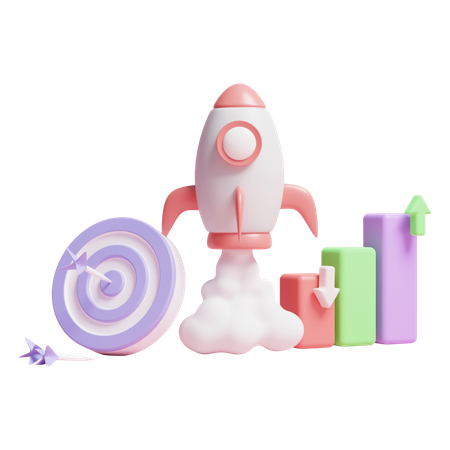 Business Launch  3D Icon