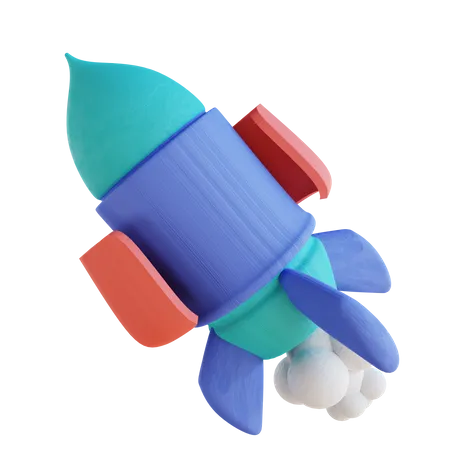 3 D Illustration Rocket Launch 3D Illustration