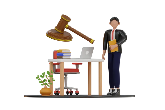 Business Lawyer  3D Illustration