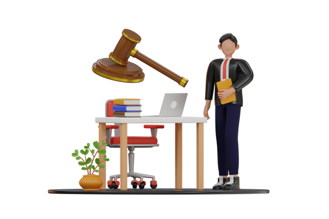 Business Lawyer  3D Illustration