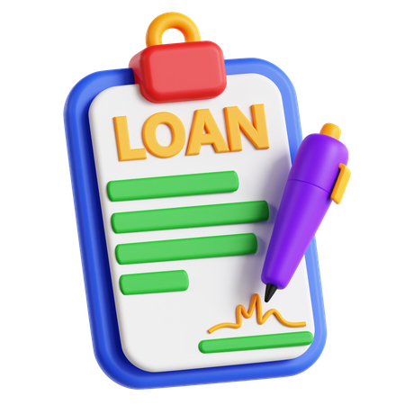 Business Loan Agreement  3D Icon