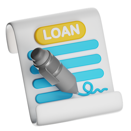 Business Loan Agreement  3D Icon
