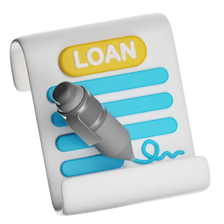 Business Loan Agreement  3D Icon