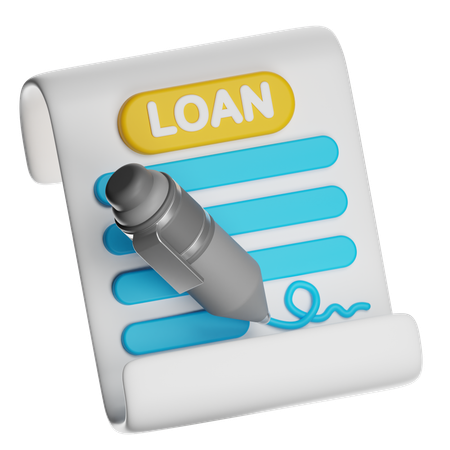 Business Loan Agreement  3D Icon