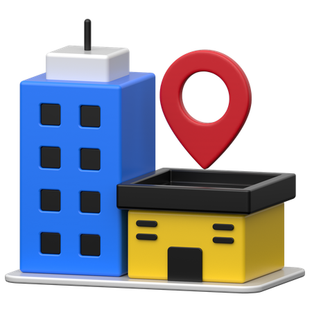 사업장 위치  3D Icon
