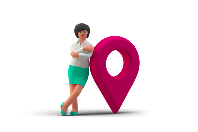 Business Location  3D Illustration