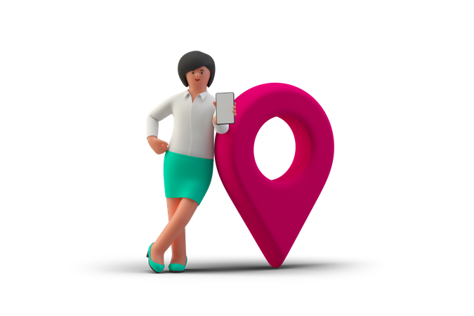 Business location  3D Illustration