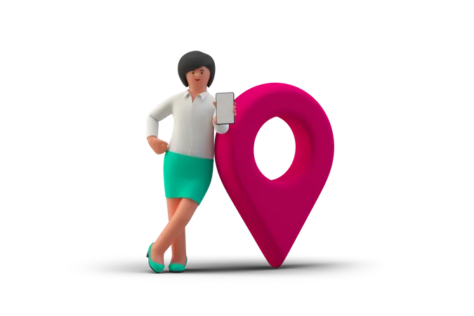 Business location  3D Illustration