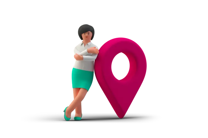 Business Location  3D Illustration