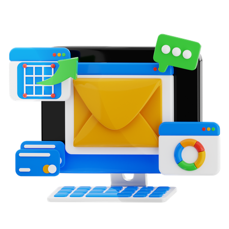 Business mails  3D Icon