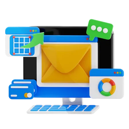 Business mails  3D Icon