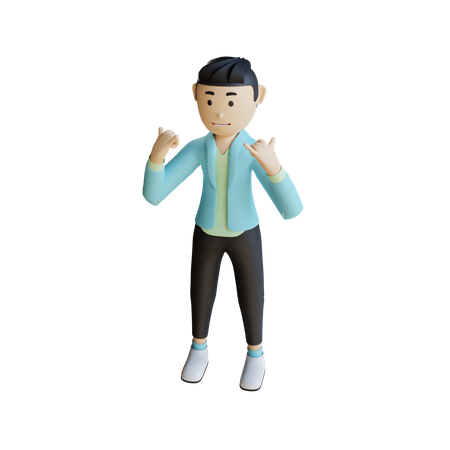 Business Man Doing Celebration  3D Illustration