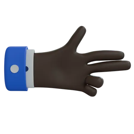 Business Man Hand Firing Black Hand  3D Icon