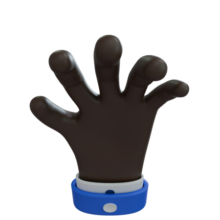 Business Man Hand Grab Black Hand  3D Icon