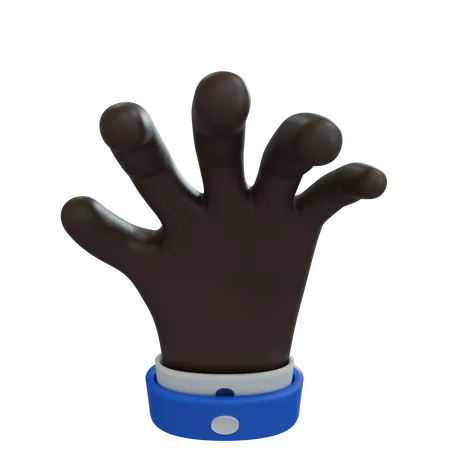 Business Man Hand Grab Black Hand  3D Icon